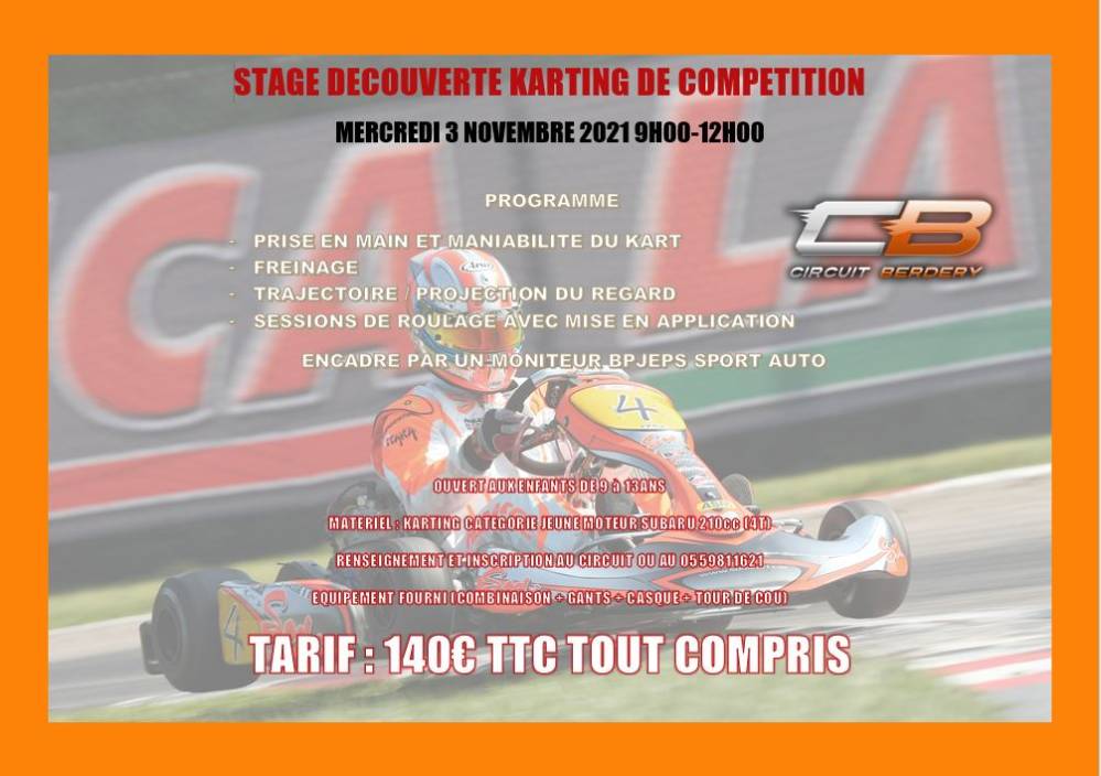 Stage de découverte Karting de compétition